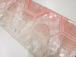 アンティーク　亀甲に花模様織出し袋帯（材料）